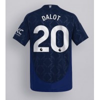 Camiseta Manchester United Diogo Dalot #20 Segunda Equipación Replica 2024-25 mangas cortas